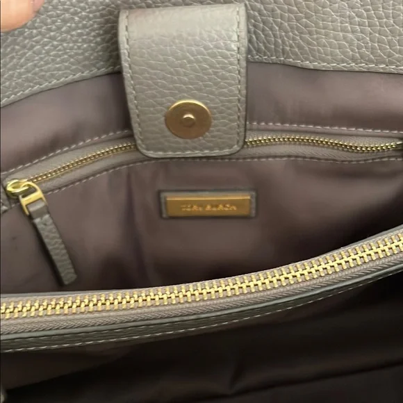 Tory Burch Brown Shoulder Bag with Pebbled Leather and Tassel - Picture 6 of 12